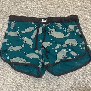 Lazy One pajamas Manatees Shorts girls Size Med "No Wake Zone"